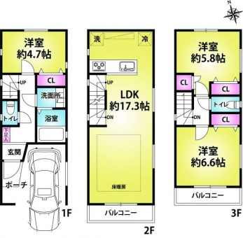 �Ԏ��}�@���Ԏ��}��3�����{LDK��