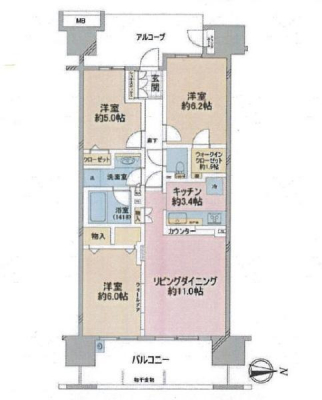 �Ԏ��}�@���Ԏ��}��3�����{LDK��