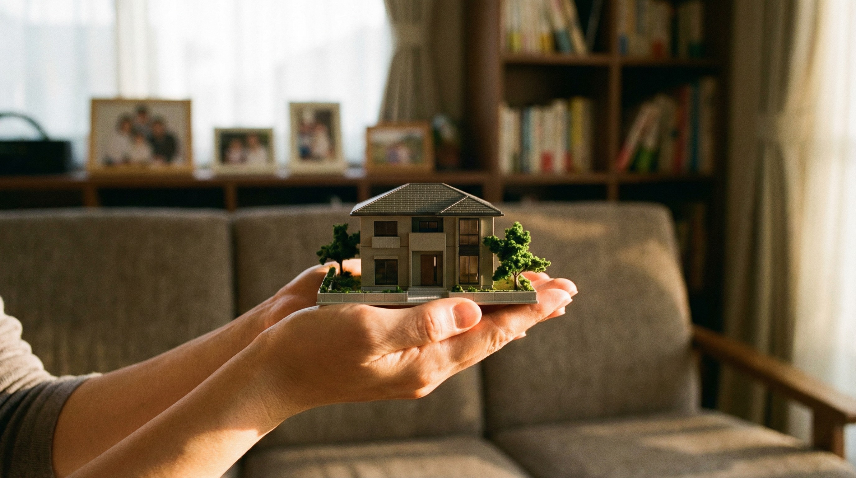 離婚の不動産名義変更（登記）：住宅ローン残債がある家を妻が買い取る流れ（イメージ）