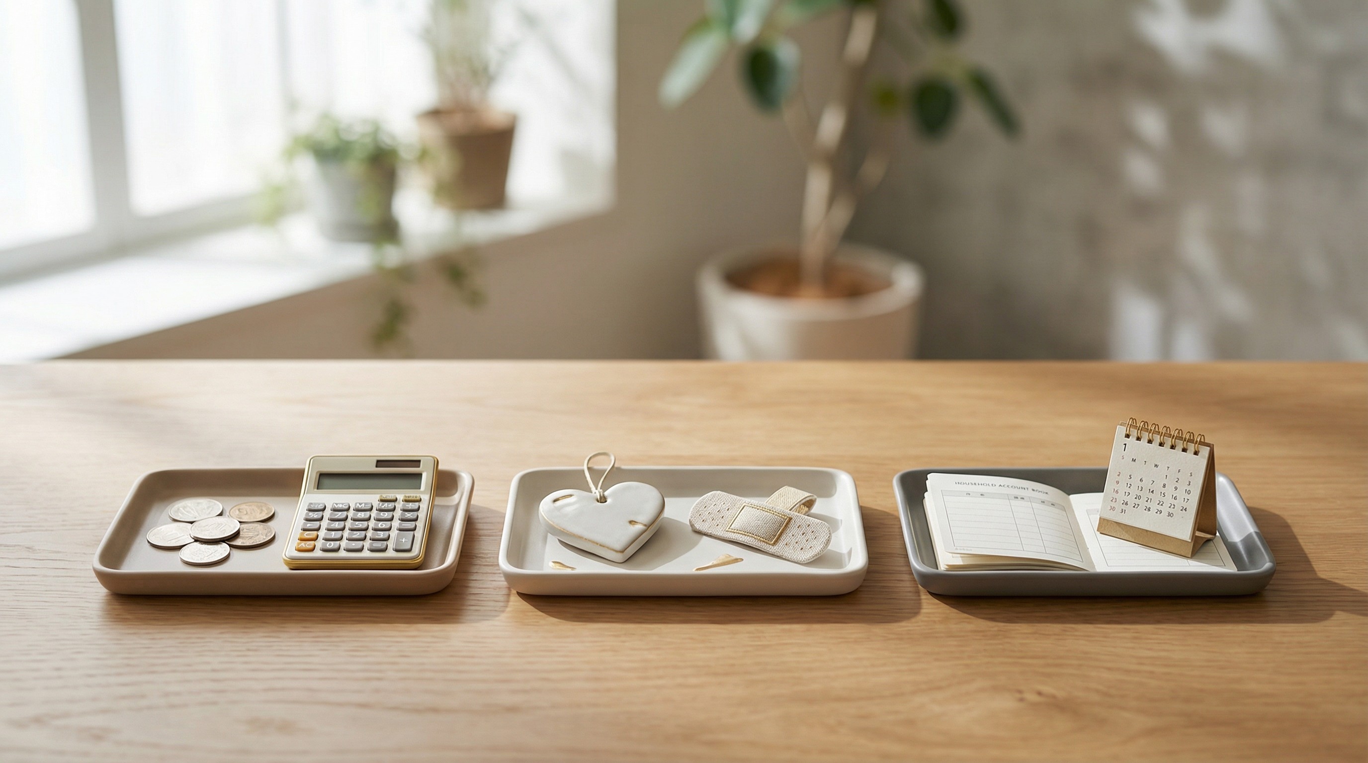 離婚で動くお金（財産分与・慰謝料・婚姻費用）を整理するイメージ