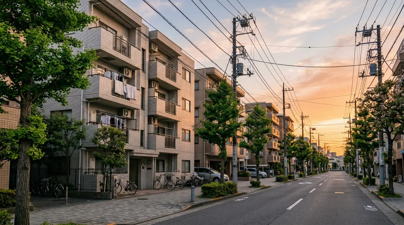 マンションが立ち並ぶ住宅街のイメージ