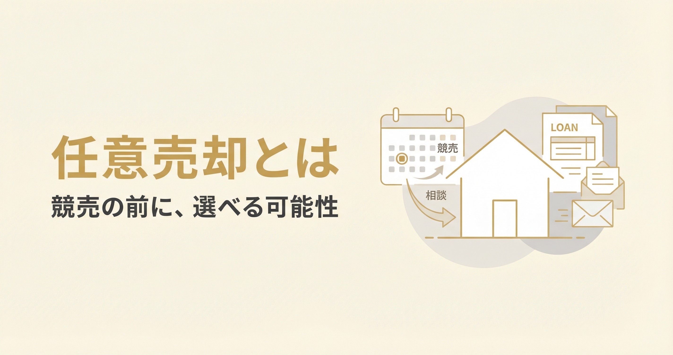 任意売却（競売の前に相談できる売却方法）のイメージ